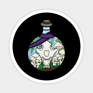 Mushroom Skull Jar Magnet